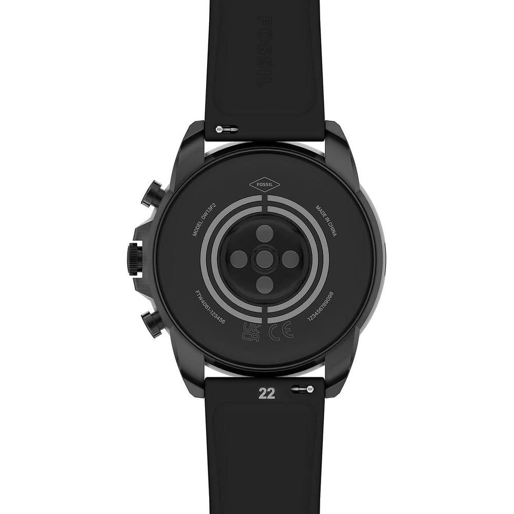 Fossil Reloj inteligente pantalla táctil Gen 6, 4.39 cm con Alexa, frecuencia cardíaca, oxígeno en sangre, GPS, pagos sin contacto, Negro