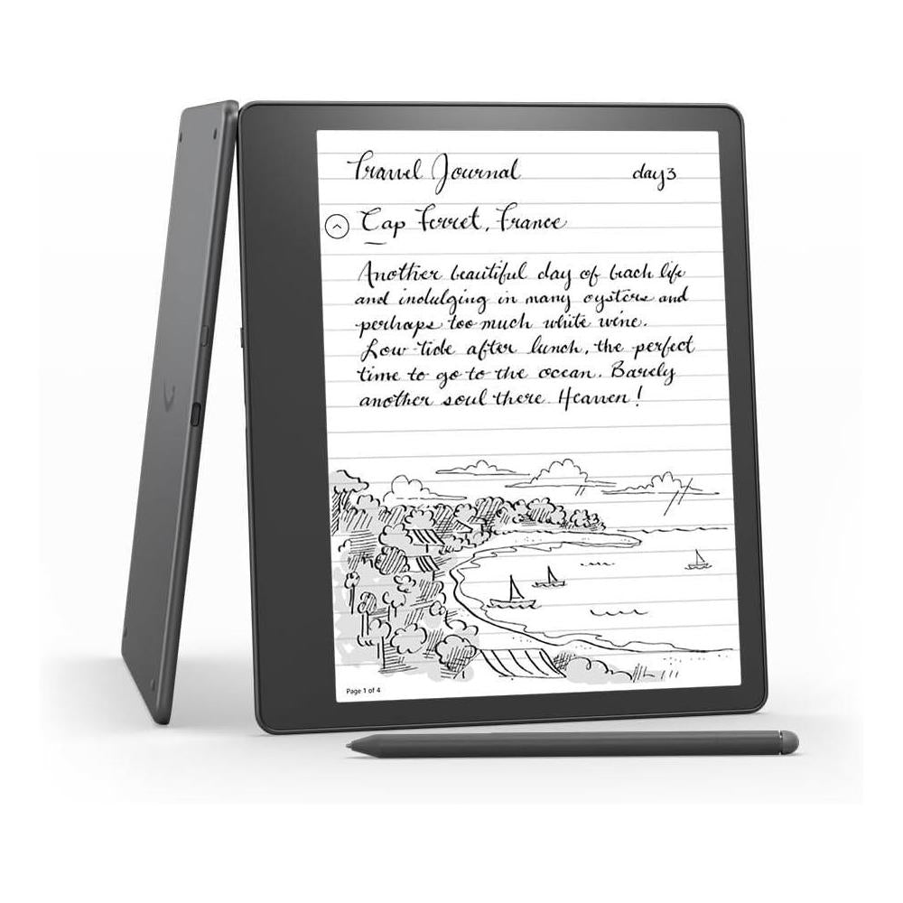 Amazon Kindle Scribe (16 GB) - 10.2” 300 ppi Paperwhite display, a Kindle and a notebook all in one, convert notes to text and share, includes Basic Pen