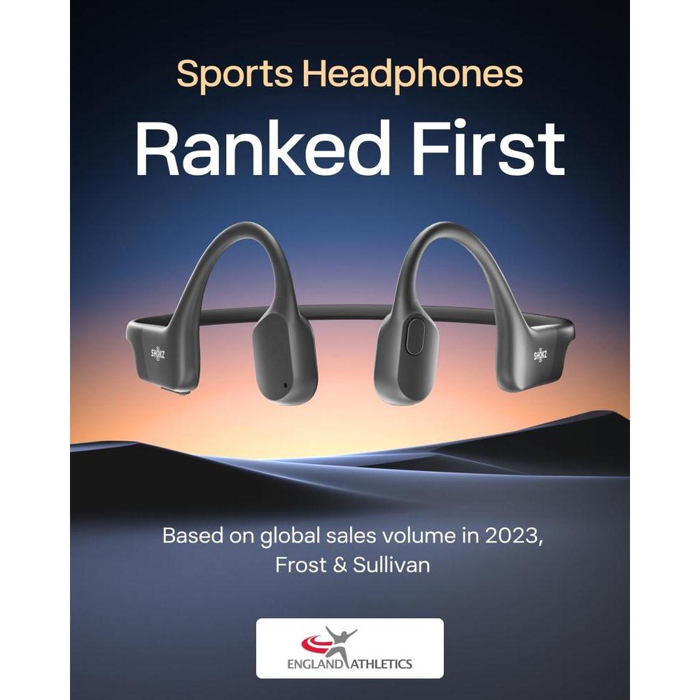 Shokz OpenRun Mini, Audífonos Deportivos Bluetooth De Conducción Ósea, Impermeables Con Micrófono Y Diadema, 26g
