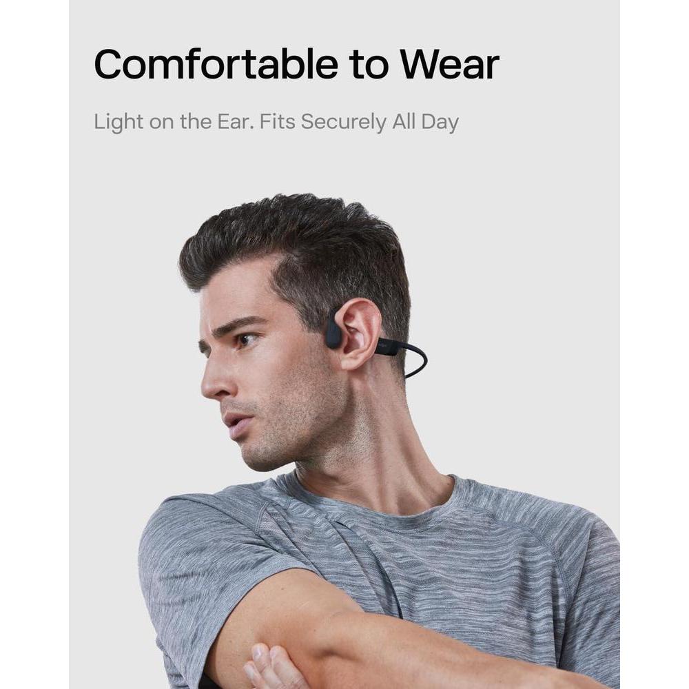 Shokz OpenRun Mini, Audífonos Deportivos Bluetooth De Conducción Ósea, Impermeables Con Micrófono Y Diadema, 26g