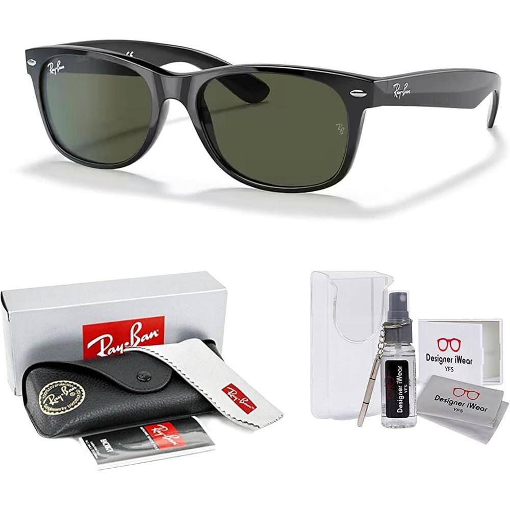Ray-Ban RB2132 Wayfarer - Lentes de sol cuadrados para hombres y mujeres con kit de gafas de diseñador iWear