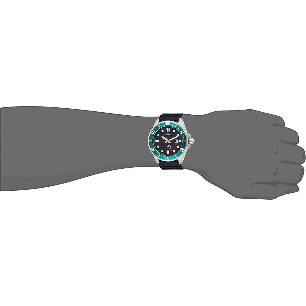 Casio MDV106 Reloj análogo unisex con caja de acero inoxidable, banda de resina, resistencia al agua, batería 3 años