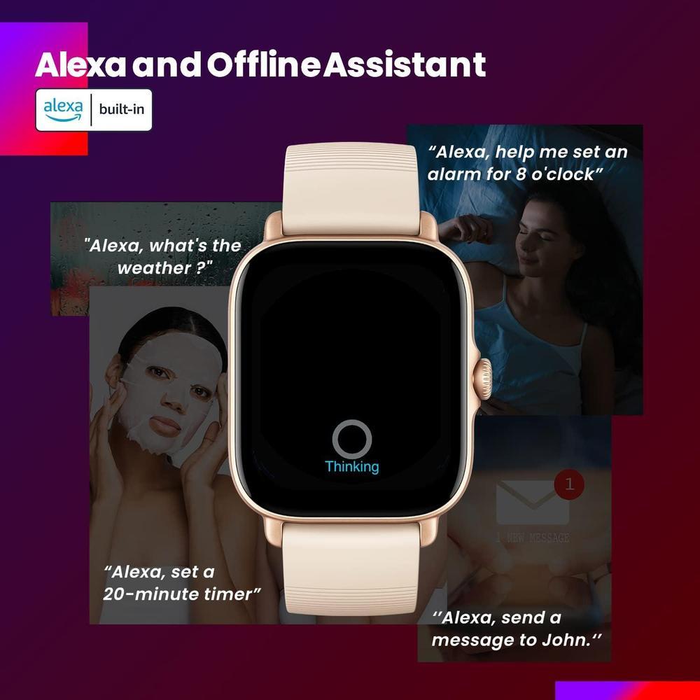 Amazfit GTS 3 - Reloj Inteligente Para iPhone Android, Alexa Integrado, GPS 150 Modos Deportivos, Pantalla AMOLED 1.75 Pulgadas Negro