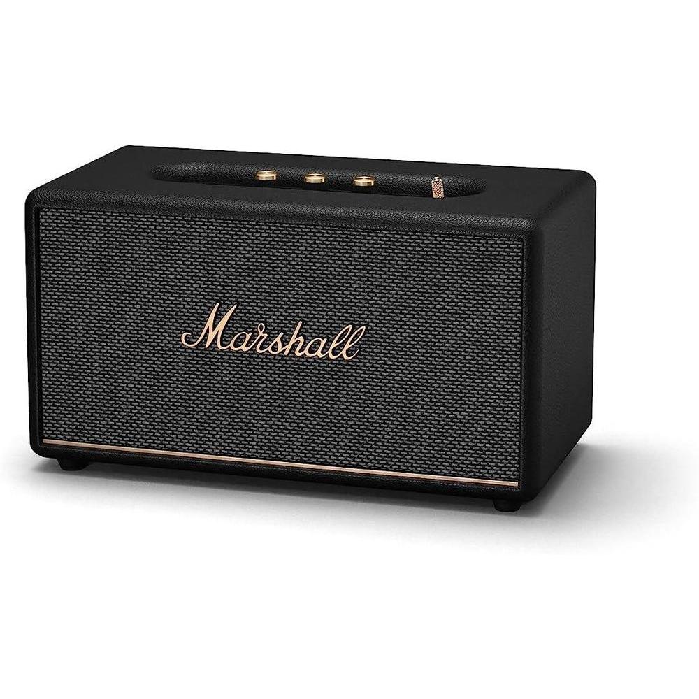 Altavoz Bluetooth Marshall Stanmore III, color negro, con sonido envolvente y diseño sostenible, compatible con smartphones y televisores