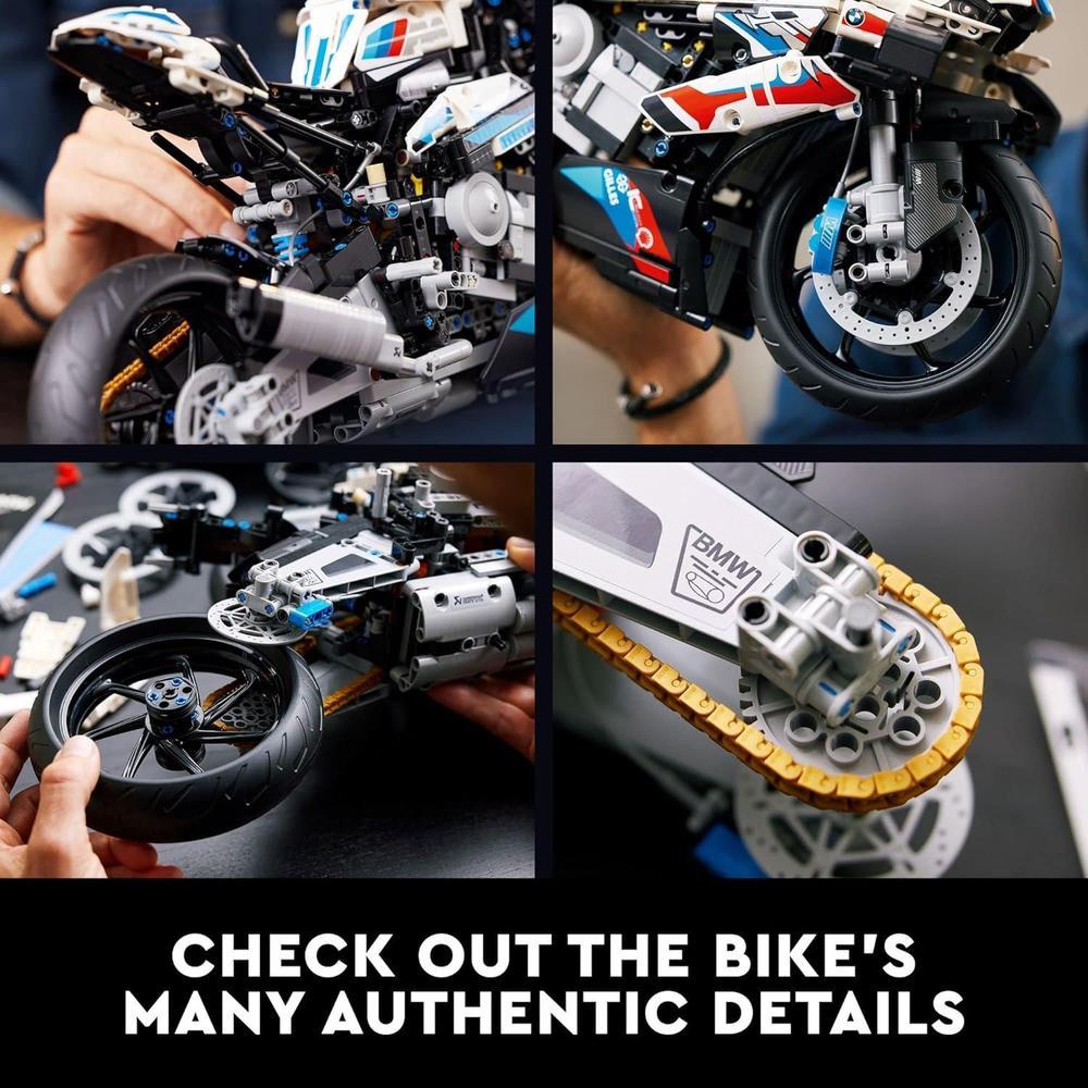 LEGO Technic BMW M 1000 RR Kit de modelo para adultos, con características auténticas y detalles de exhibición