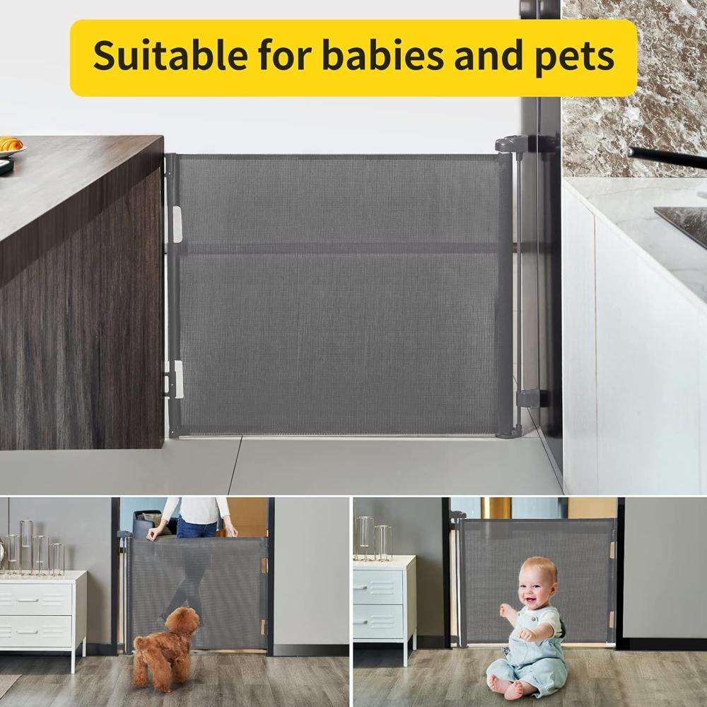 Puerta retráctil de seguridad para bebés o mascotas