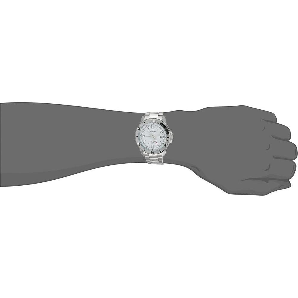 Casio reloj de acero inoxidable estilo buceador para hombre, resistente al agua, con correa de resina y movimiento de cuarzo
