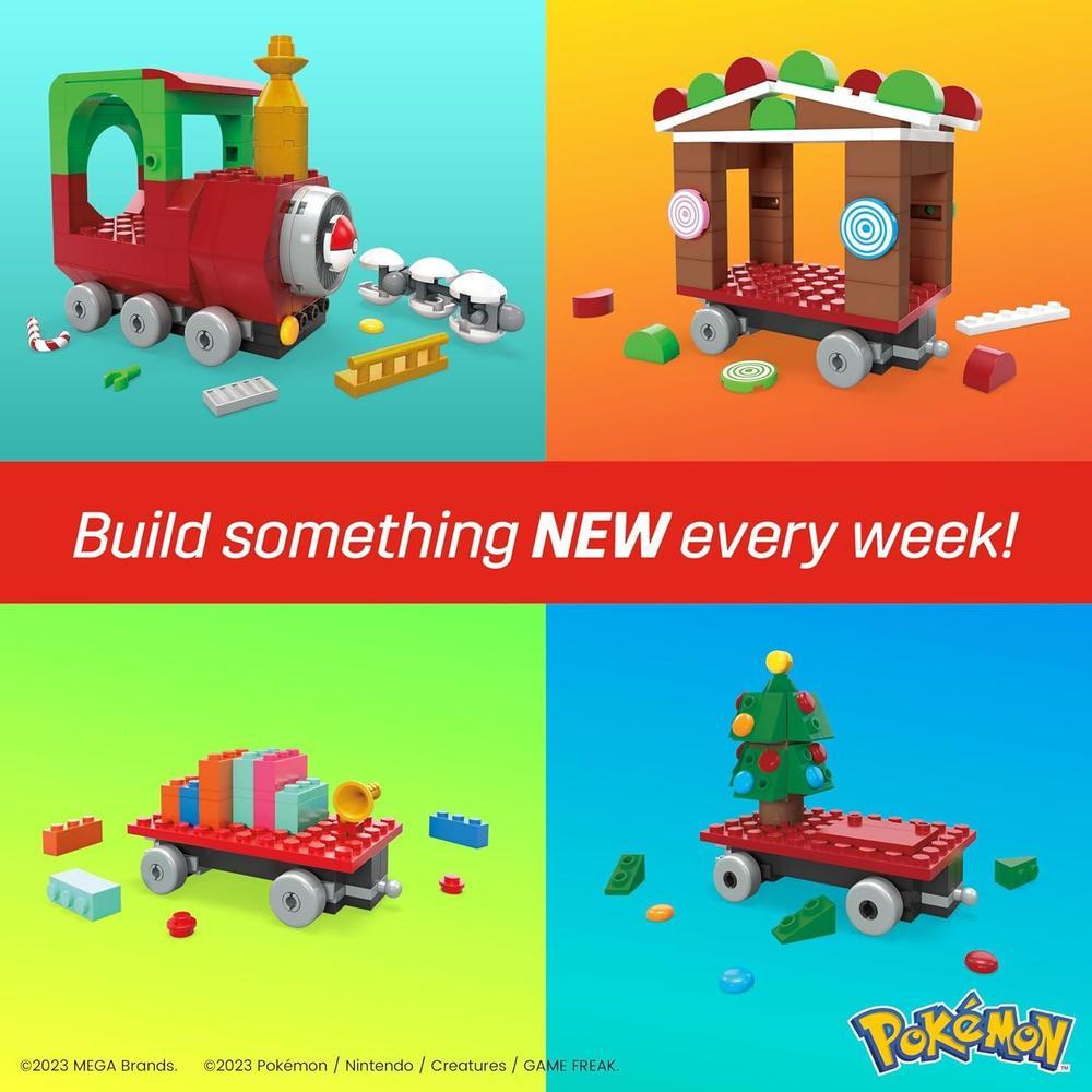 MEGA juguete construcción Pokémon 373 piezas y 4 personajes articulados. Incluye sorpresas para niños
