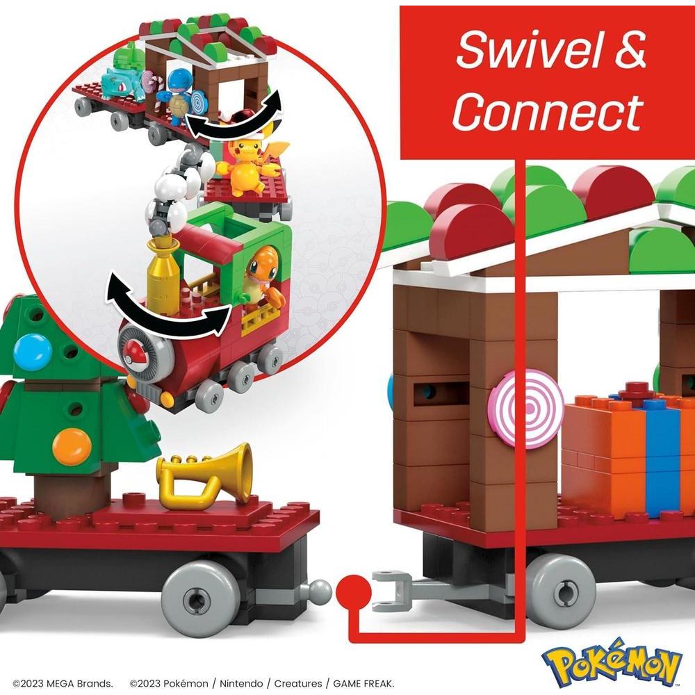 MEGA juguete construcción Pokémon 373 piezas y 4 personajes articulados. Incluye sorpresas para niños