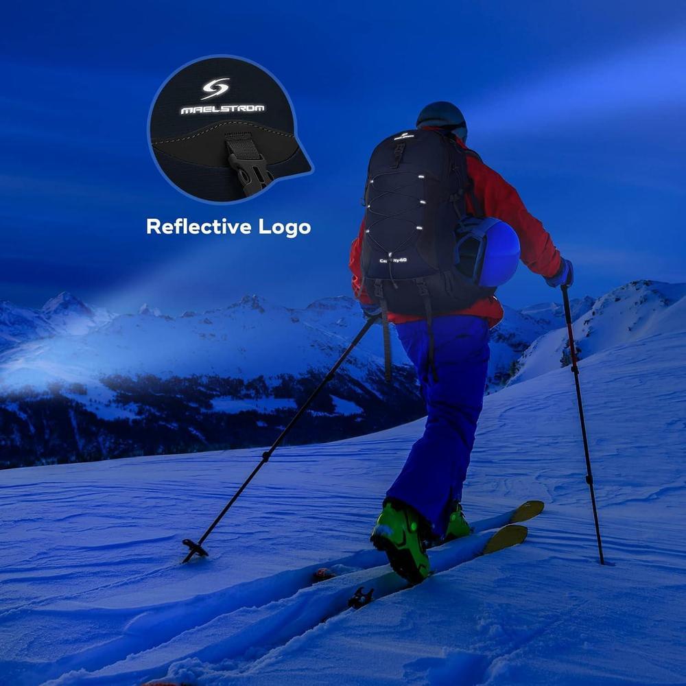 Maelstrom Mochila Senderismo Impermeable 40L Con Funda De Lluvia, Ligera Para Hombres Y Mujeres, Ideal Para Deportes Al Aire Libre, Azul