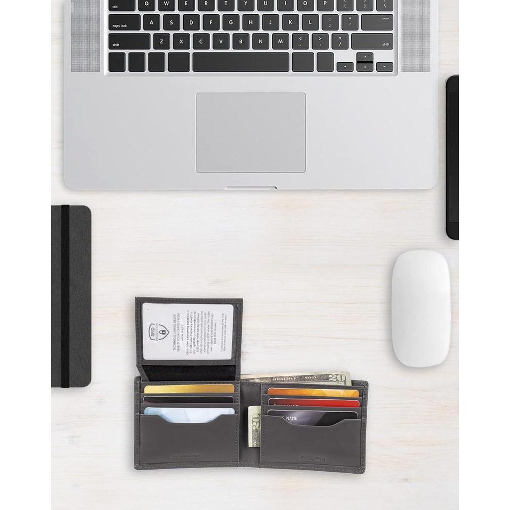 Calvin Klein Billetera para Hombre con Tecnología RFID, Múltiples Ranuras y Ventana de Identificación