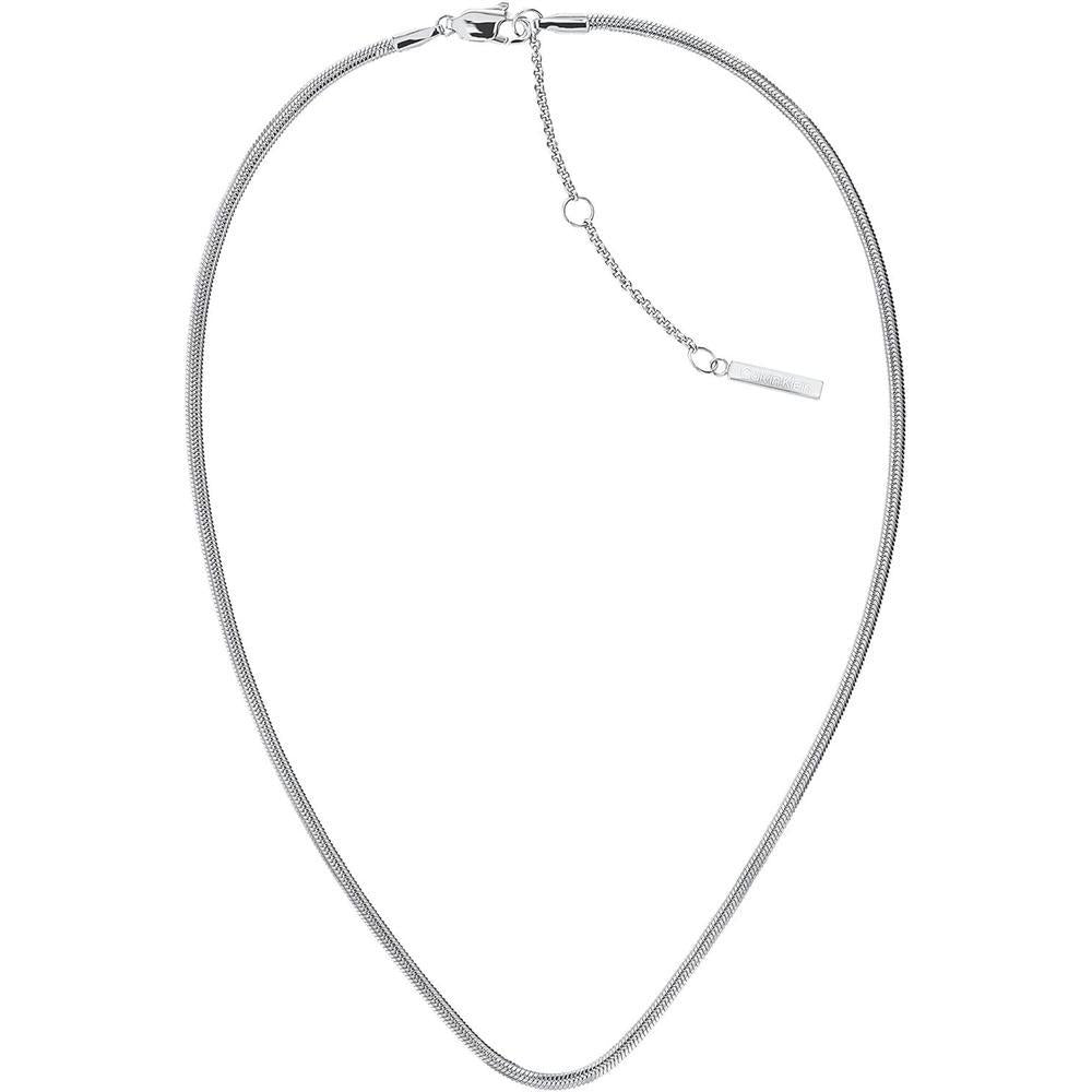 Calvin Klein collar de cadena para mujeres, color plateado, modelo 35700002, acero inoxidable, sin piedra preciosa