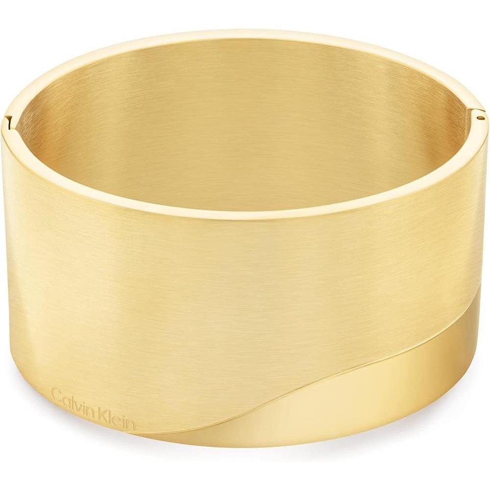 Calvin Klein Women's Bangle Bracelet: Elegant Minimalism with Contrasting Finishes