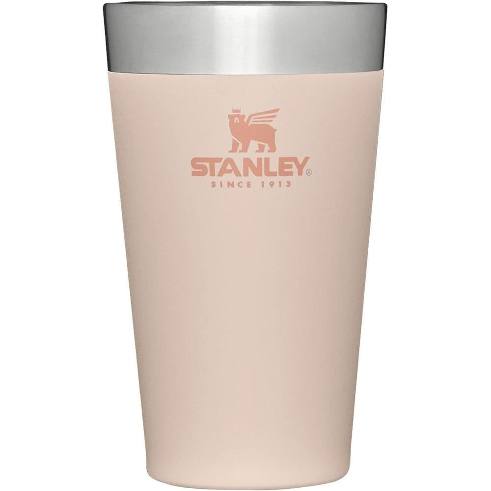 STANLEY Adventure Inulsated Stacking Beer Pint Glass, 16oz Stainless Steel Double Wall Rugged Metal Drinking Tumbler (Limestone)