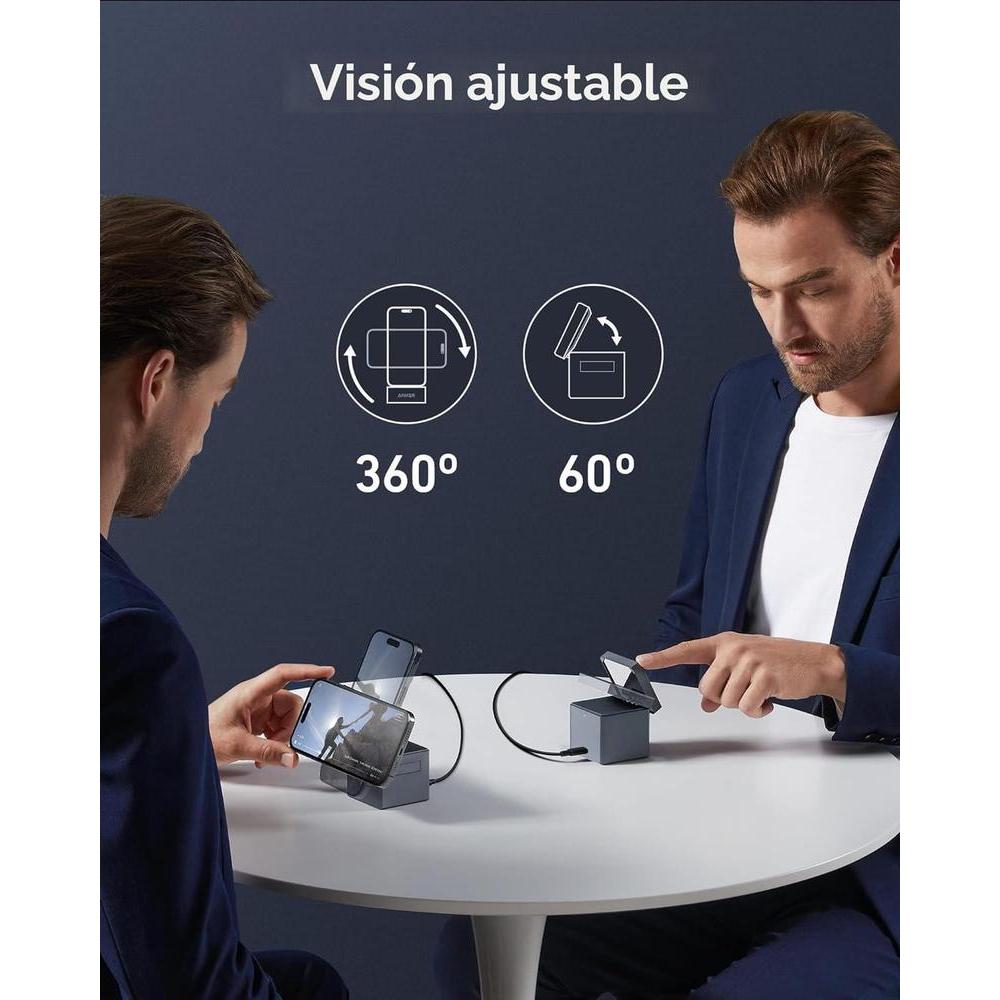 Anker Soporte cargador 3 en 1 con MagSafe para iPhone y Apple Watch, diseño plegable con carga rápida de 15W