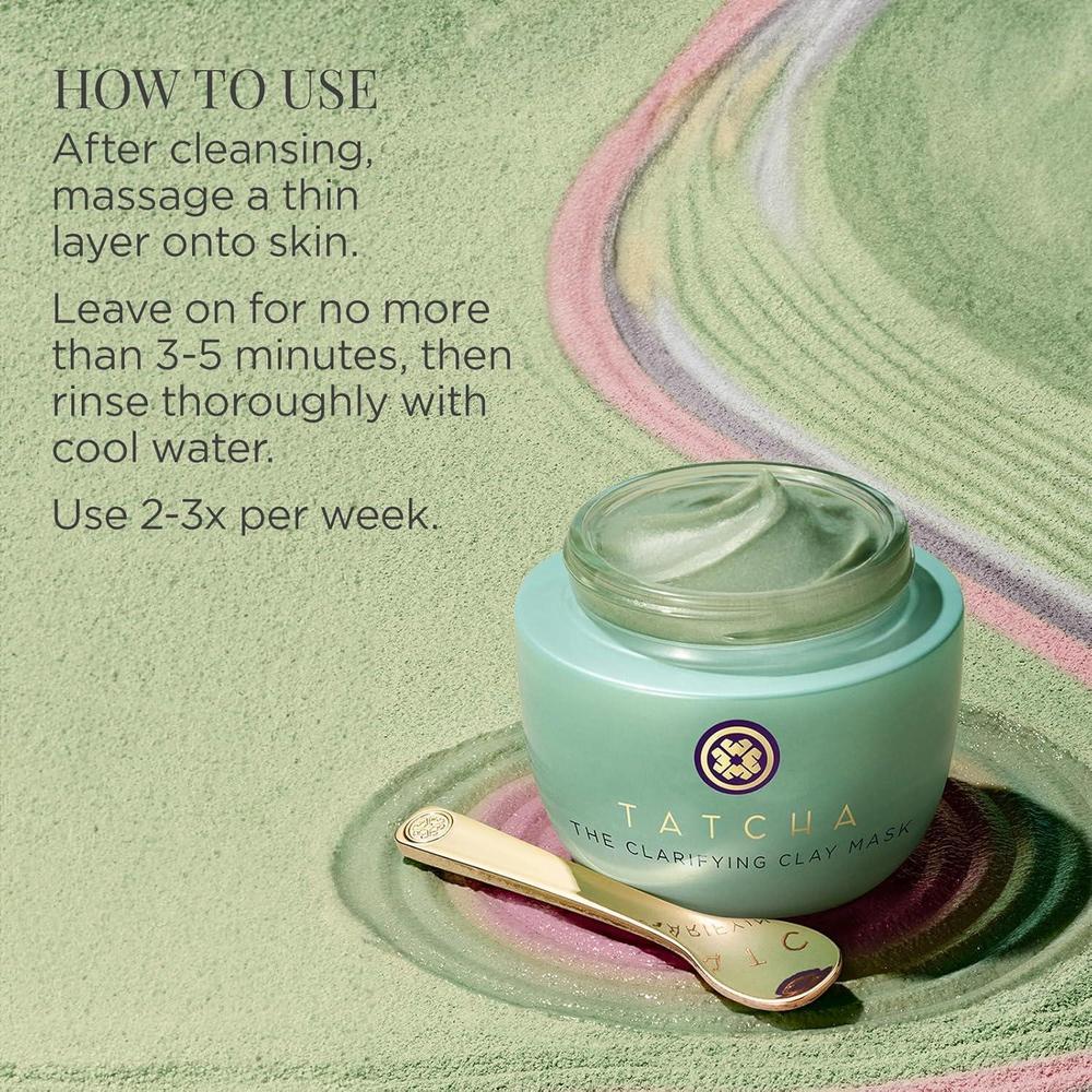 Tatcha Clarifying Clay Mask, Crema Exfoliante Con Calentamiento Para Purificar Piel 50ml