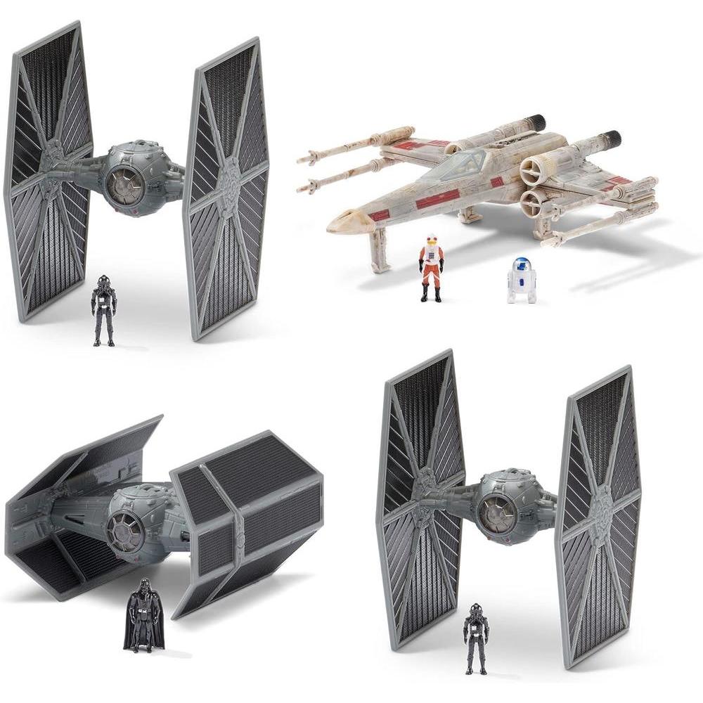 Star Wars Micro Galaxy Squadron Death Star Trench Run Battle Pack - Four Vehicles Plus Five Micro Figure Accessories (Amazon Exclusive)
