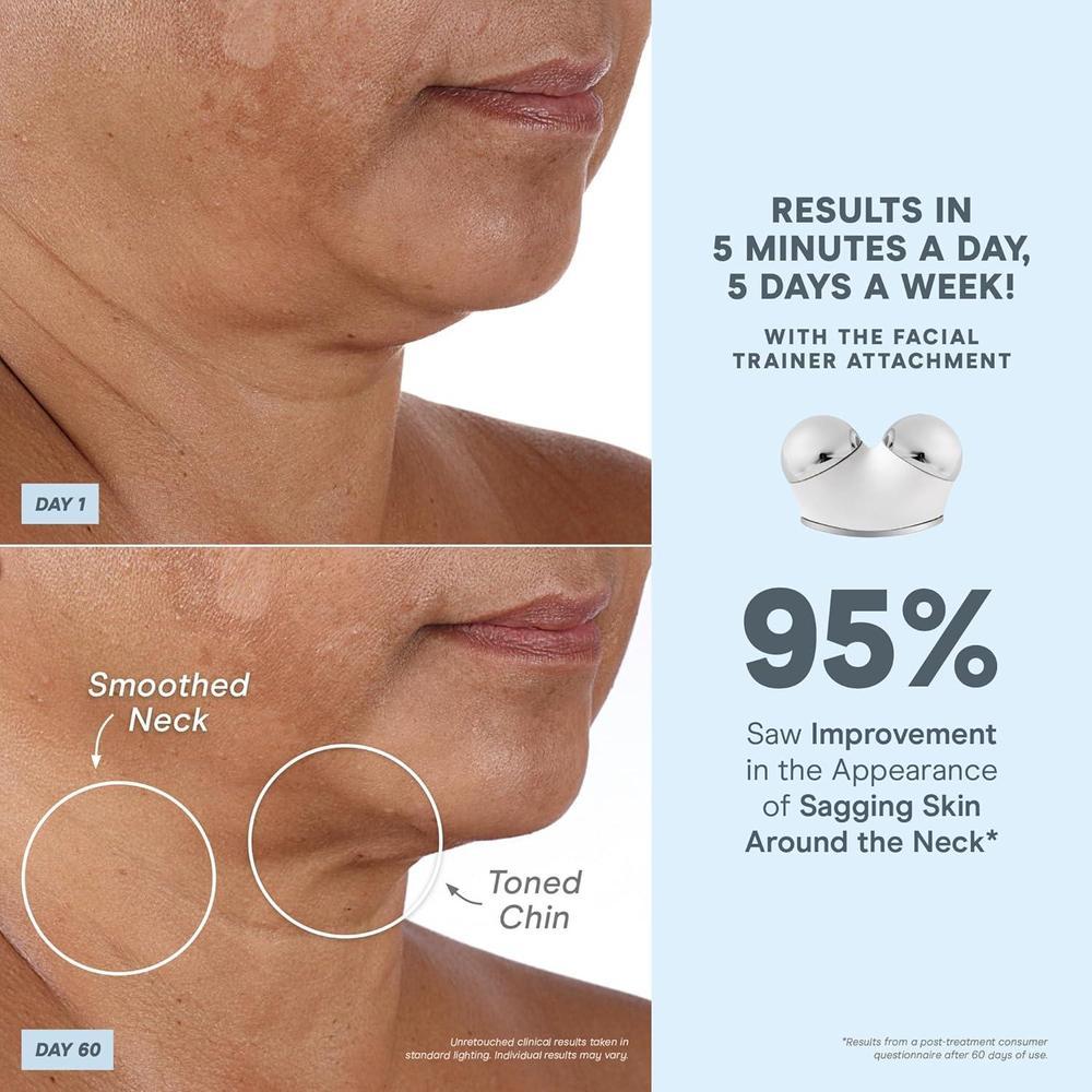 NuFACE Trinity+ Dispositivo Facial de Microcorriente Aprobado por la FDA - Esculpe Rostro y Tensa Cuello + Gel Activador