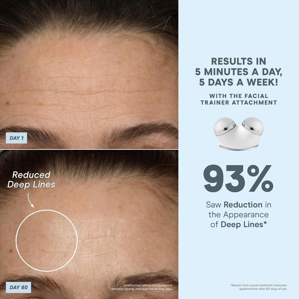 NuFACE Trinity+ Dispositivo Facial de Microcorriente Aprobado por la FDA - Esculpe Rostro y Tensa Cuello + Gel Activador