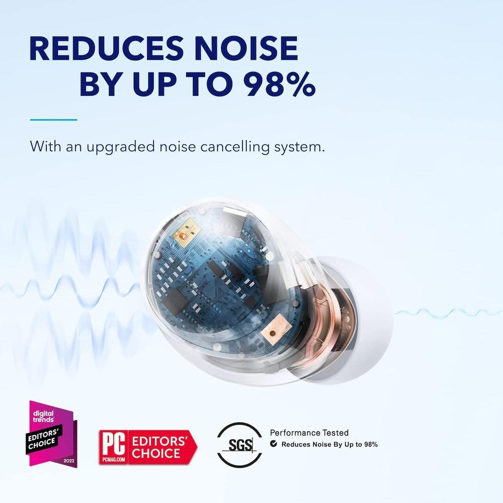 Auriculares Anker Space A40 Inalámbricos Cancelación Activa Ruido Blanco 50h Autonomía
