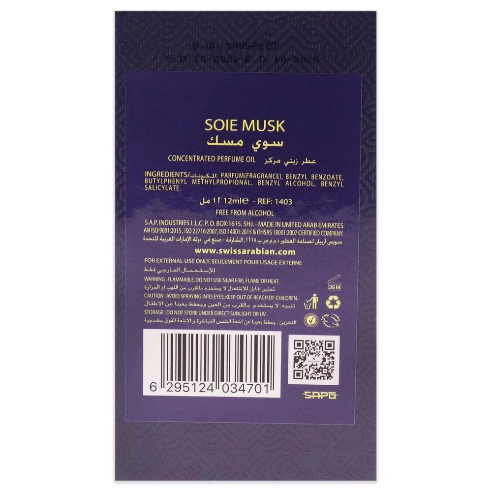SWISS ARABIAN Soie Musk Perfume Oil Unisex