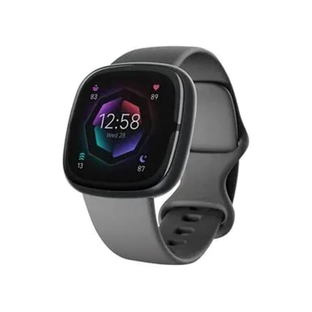 Fitbit Sense 2 Advanced Health and Fitness Smartwatch with Tools to Manage Stress and Sleep, ECG App, SpO2, 24/7 Heart Rate and GPS, Shadow Grey/Graphite, One Size (S & L Bands Included)