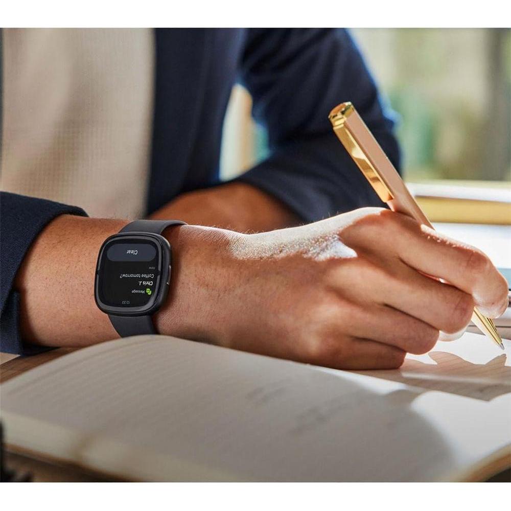 Fitbit Sense 2 - Reloj inteligente avanzado de salud y fitness con ECG, SpO2, frecuencia cardíaca y GPS, gris sombra/grafito, talla única