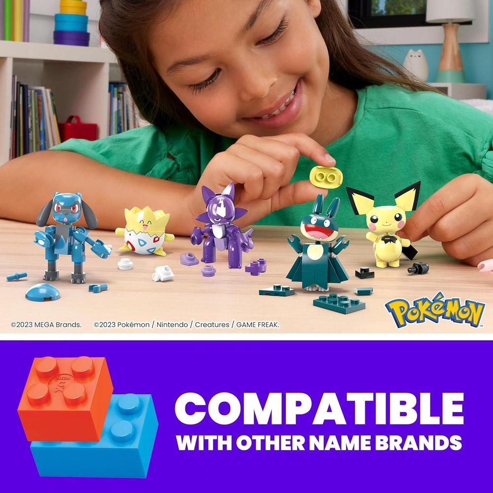 Juego de construcción Mega Pokémon con 8 personajes articulables, incluye Poké Ball