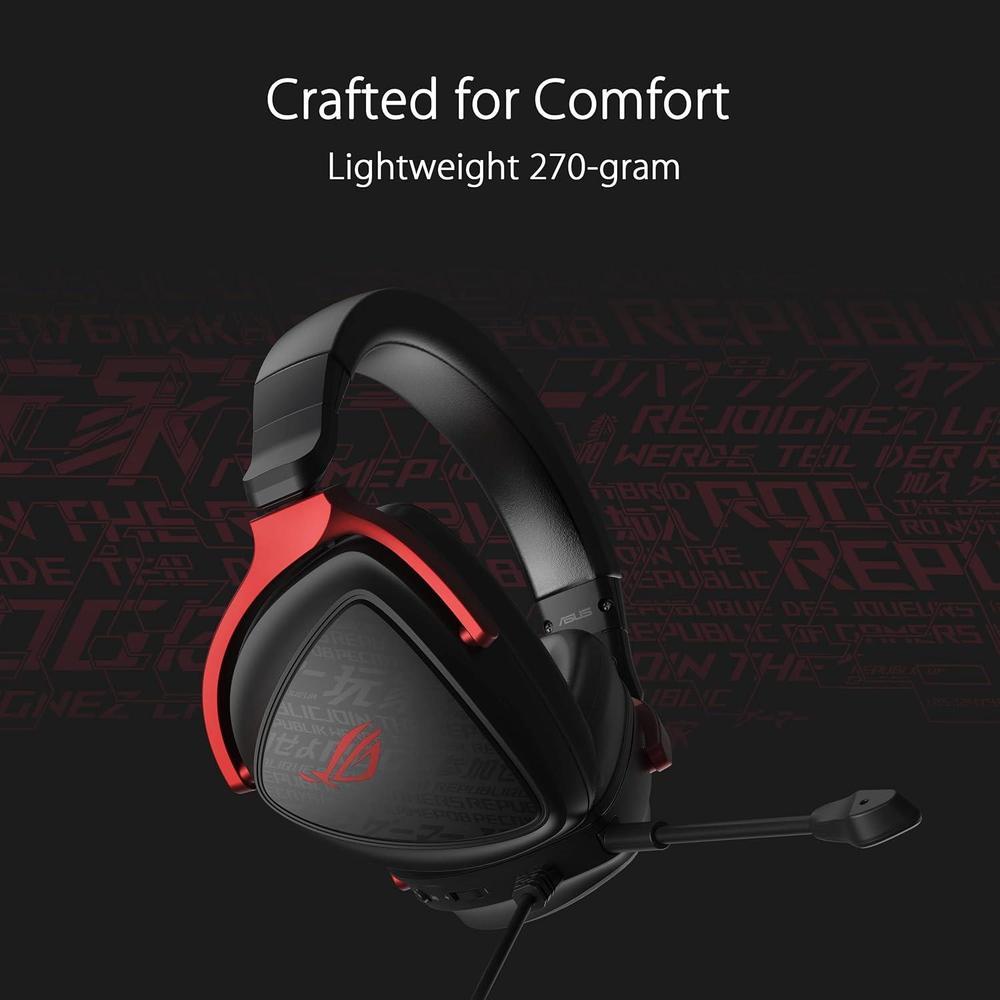 ASUS ROG Delta S Core - Auriculares Gaming con Sonido Envolvente 7.1 y Micrófono Certificado Discord, Para PC, Switch, PS4, PS5