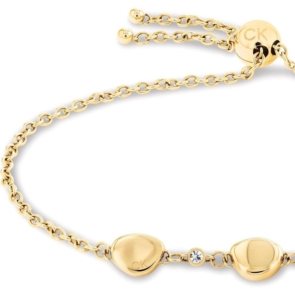 Pulsera de cadena de joyería para mujer de Calvin Klein, elegante y ajustable, con detalles en cristal