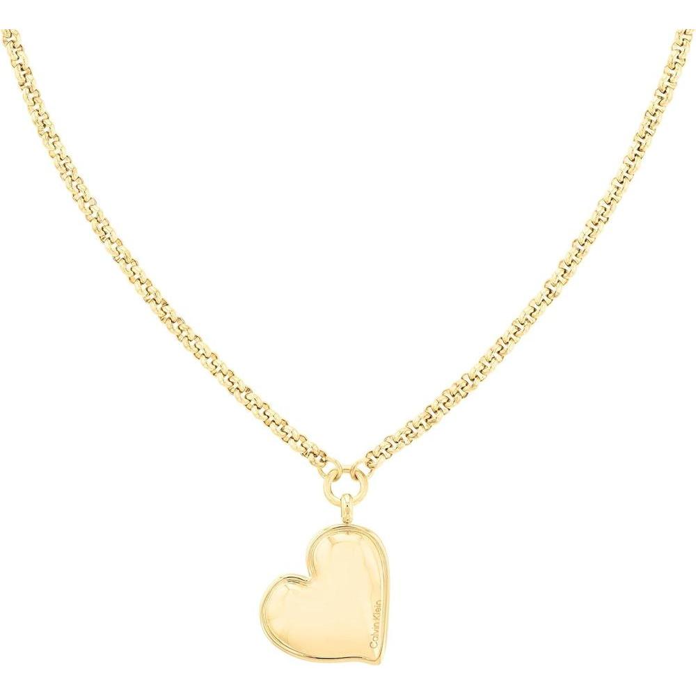 Collar colgante para mujer de acero inoxidable Calvin Klein con dije de corazón y cierre de pinza de langosta