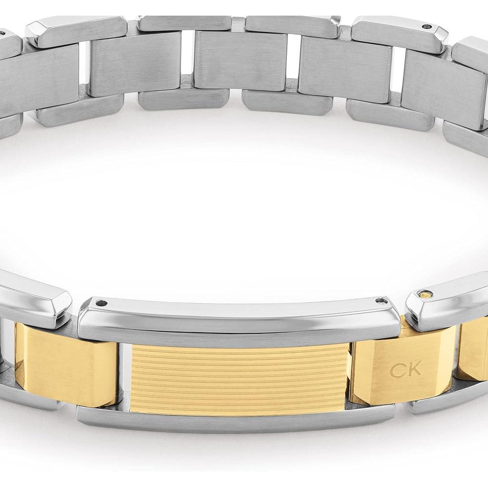 Pulsera de eslabones Calvin Klein para hombre, joyería de acero inoxidable con cierre de gancho fácil, diseño sofisticado