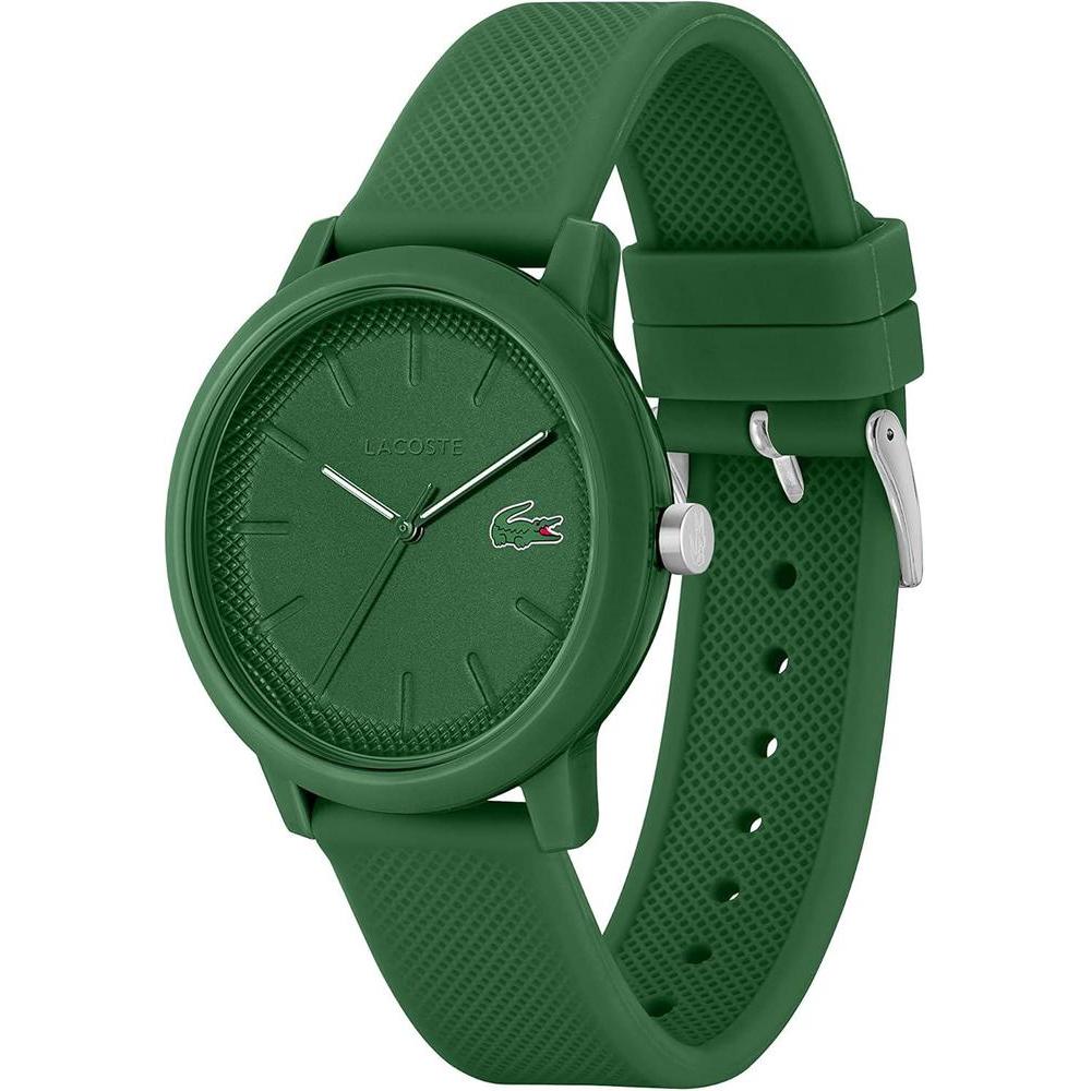 Lacoste TR90 12.12 - Reloj de cuarzo para hombre con correa de goma verde, diseño deportivo y fashion
