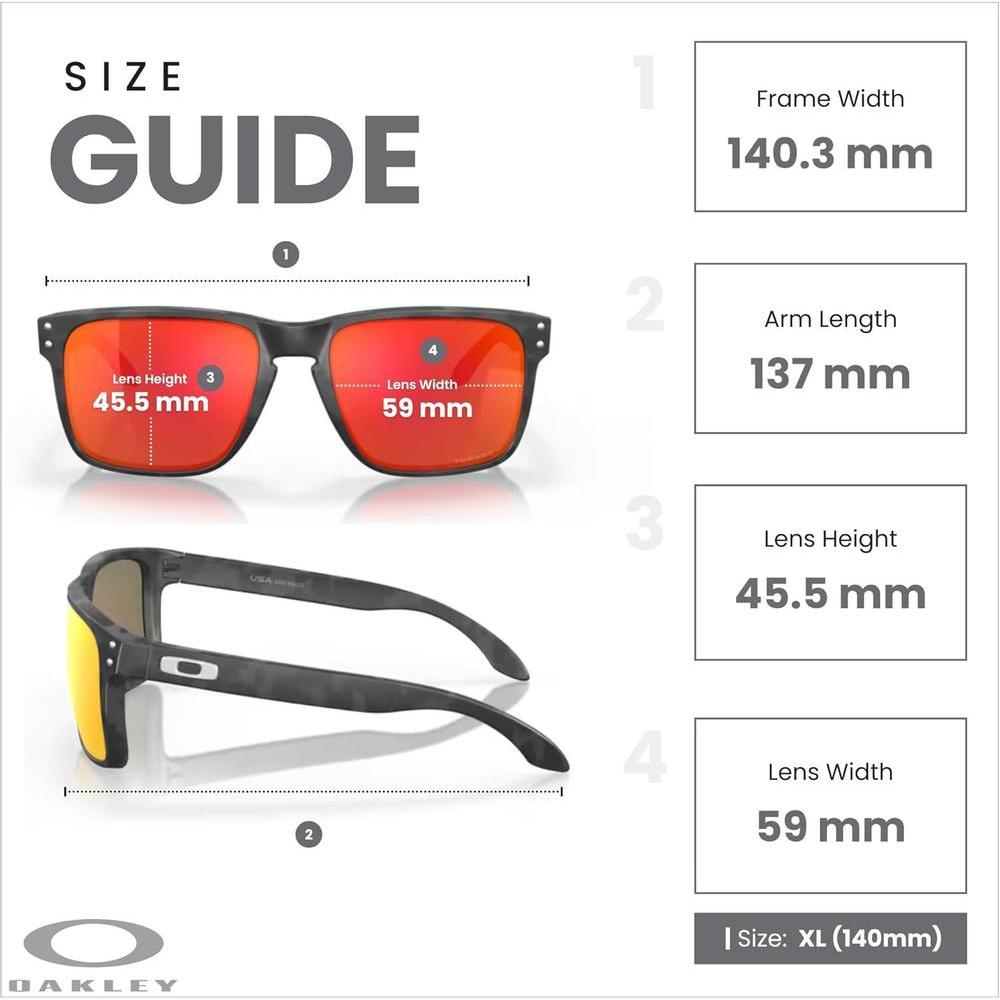 OAKLEY Holbrook XL - Gafas de sol cuadradas para hombre con tecnología Prizm, incluye correa de seguridad y bolsa de microfibra