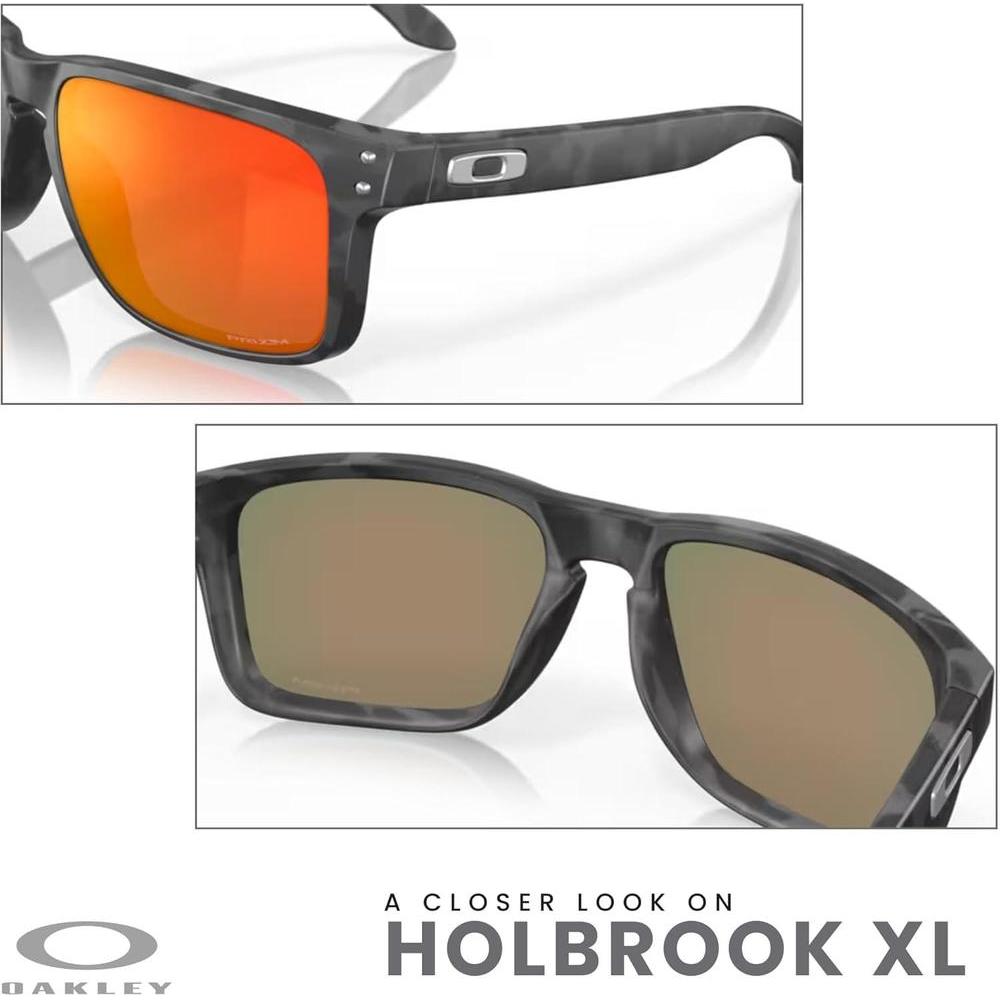OAKLEY Holbrook XL - Gafas de sol cuadradas para hombre con tecnología Prizm, incluye correa de seguridad y bolsa de microfibra