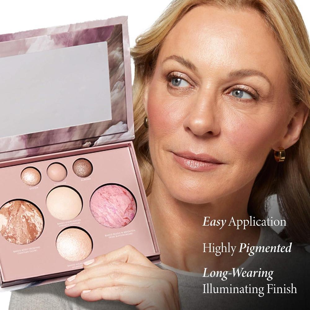 Paleta De Maquillaje LAURA GELLER Baked - Bronzer, Rubor, 2 Iluminadores, 3 Sombras De Ojos Nudes
