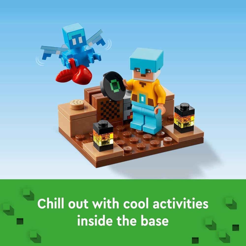LEGO Minecraft The Sword Outpost 21244 con Creeper, Guerrero, Cerdo, Esqueleto para Aventuras Inspiradas en Videojuegos