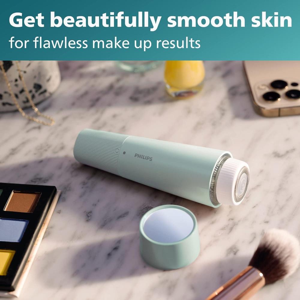 Philips Beauty Serie 5000 - Afeitadora eléctrica y peluquera personal para mujer, compacta e inalámbrica, cabeza hipoalergénica, depilación suave y rápida