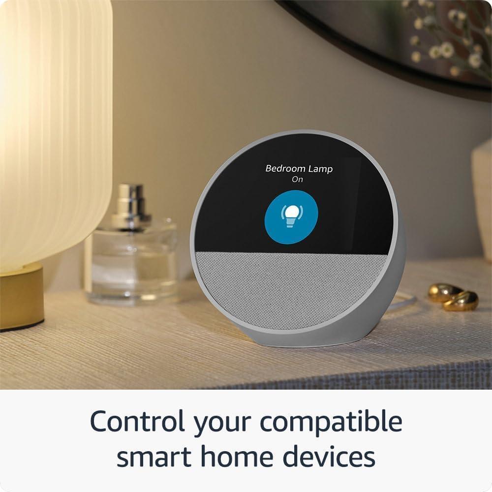 Nuevo Echo Spot 2024, despertador inteligente con Alexa y sonido vibrante, diseño azul oceánico y personalizable