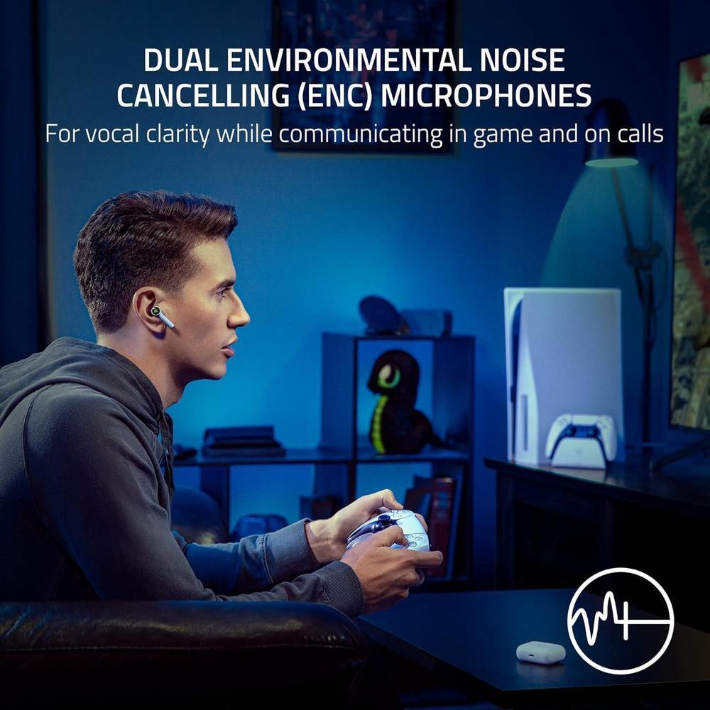 Auriculares Razer Hammerhead HyperSpeed Wireless para juegos multi-plataforma, PS5, PC y móviles con ANC, RGB, Bluetooth 5.2