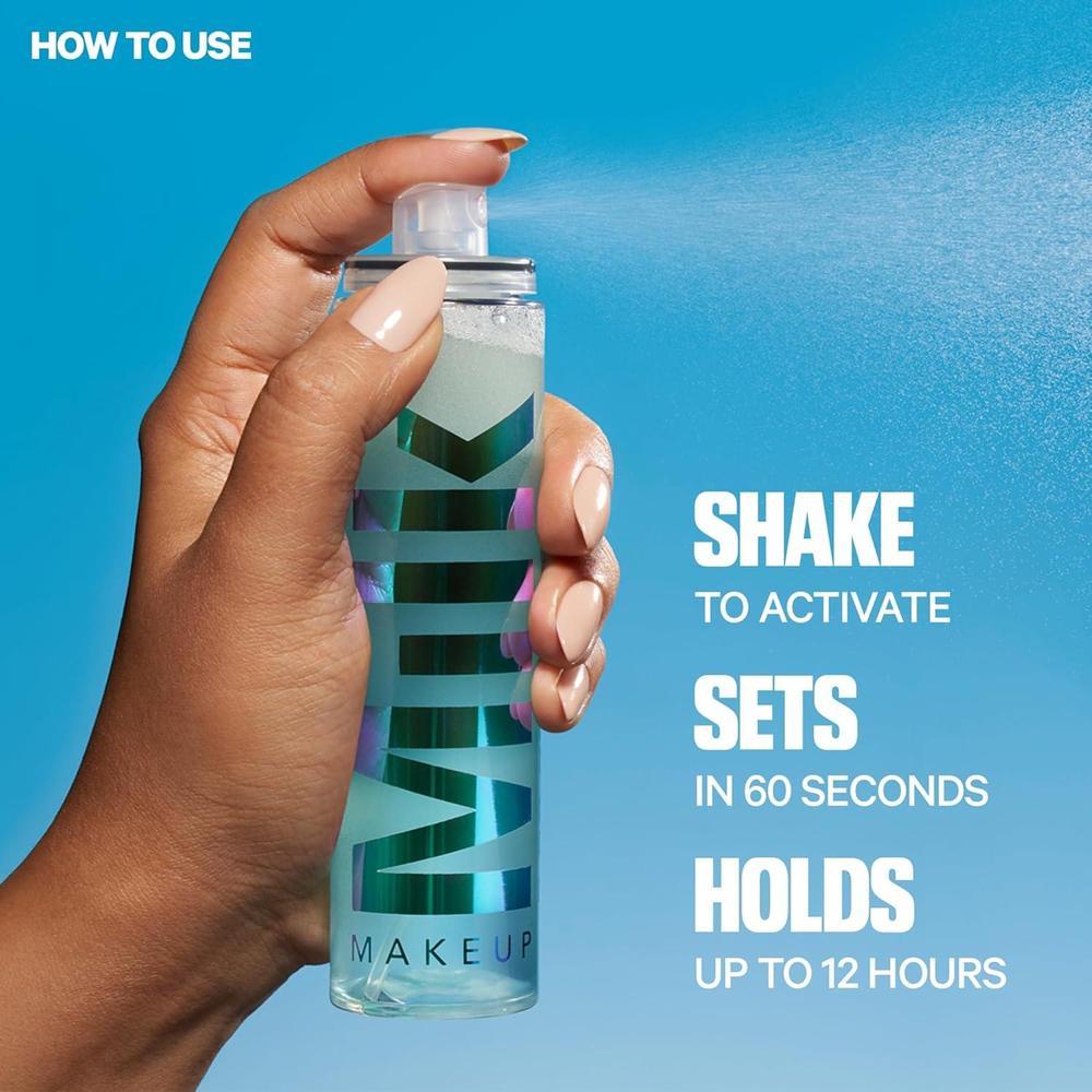 Milk Makeup Hydro Grip Set y Refresh Spray: Fijador e hidratante facial con ácido hialurónico. Mantiene el maquillaje 12 horas