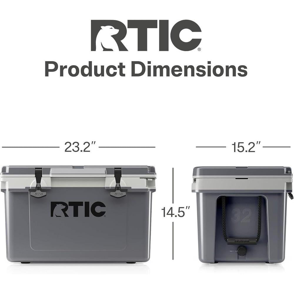 RTIC Refrigerador duro ultraligero para bebidas, ideal para playa, camping, pesca y barbacoas, más ligero que otros modelos