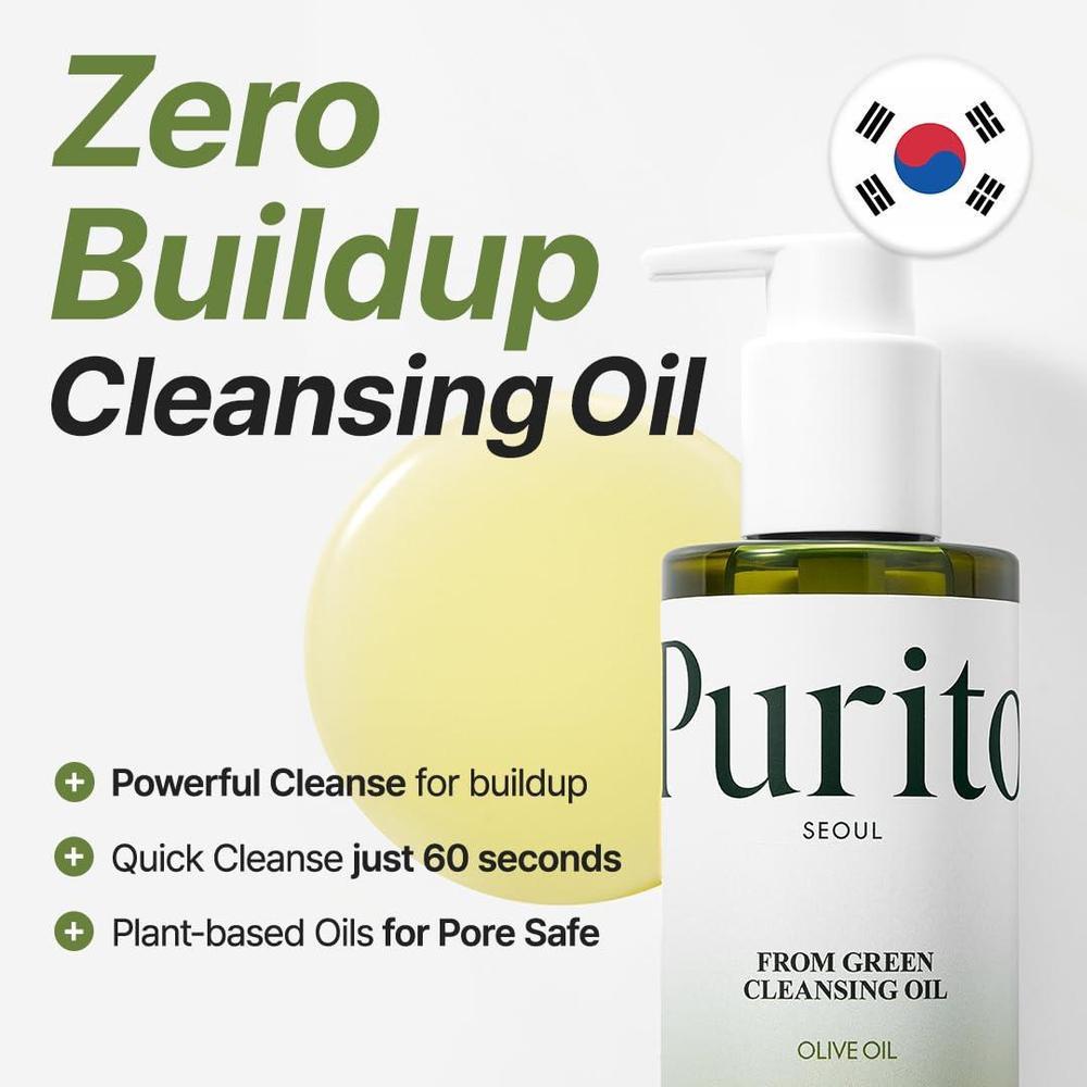 PURITO From Green Cleansing Oil: Removedor de Maquillaje Vegano y Sin Fragancia para Cara y Ojos