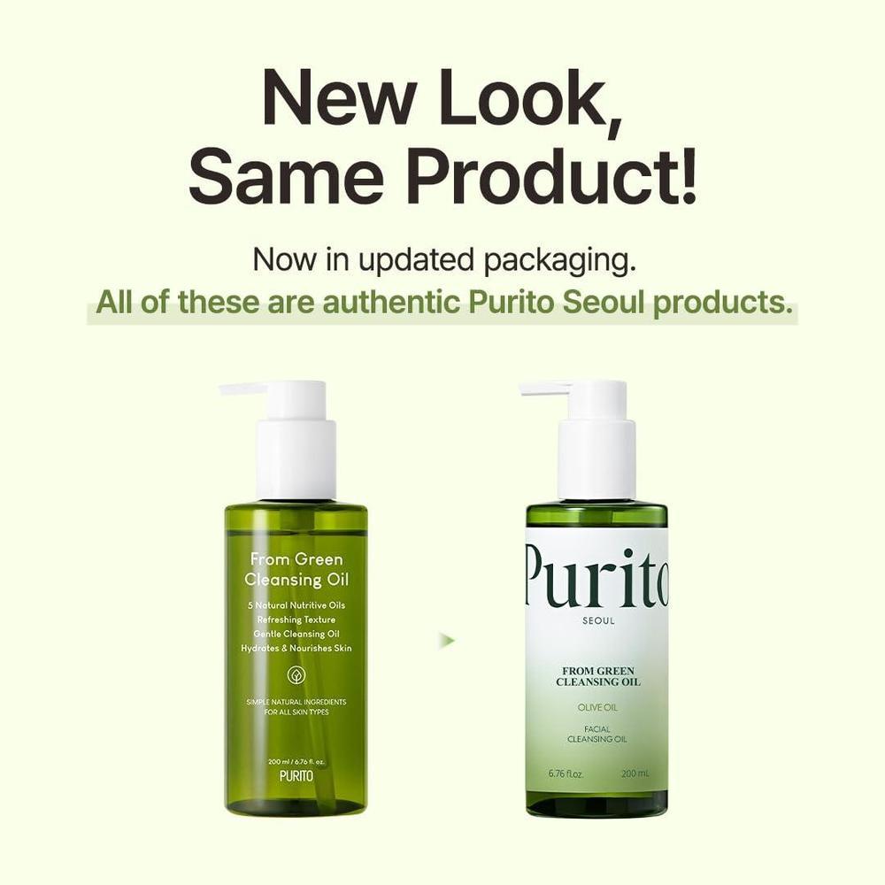PURITO From Green Cleansing Oil: Removedor de Maquillaje Vegano y Sin Fragancia para Cara y Ojos
