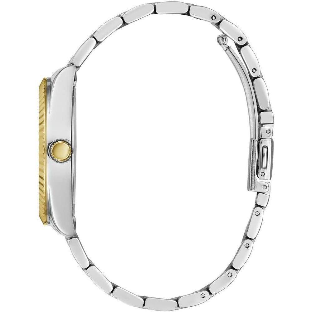 GUESS, reloj pulsera para mujer con borde de moneda, multicolor, resistente al agua y diseño elegante