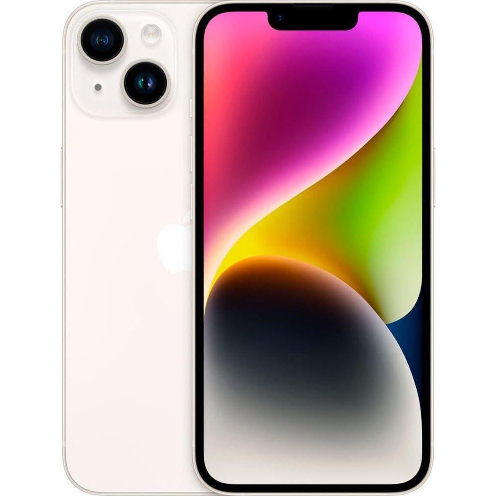 Apple iPhone 14, 128GB, Starlight - Unlocked (Renewed)