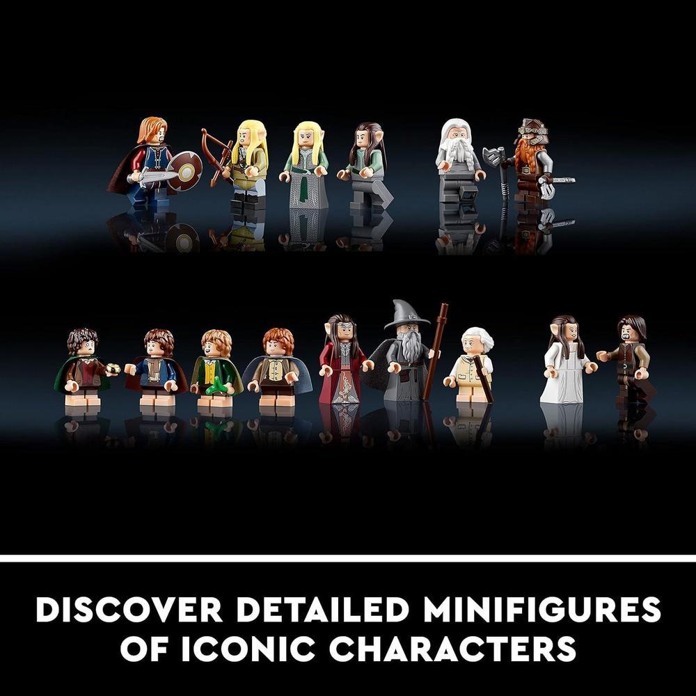LEGO Icons Rivendell de El Señor de los Anillos: construye y exhibe con minifiguras legendarias, gran regalo para cinéfilos
