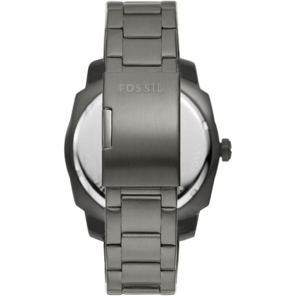 Reloj de pulsera Fossil para hombre, acero inoxidable, 3 manecillas, esfera negra, movimiento de cuarzo, resistencia al agua, estilo clásico
