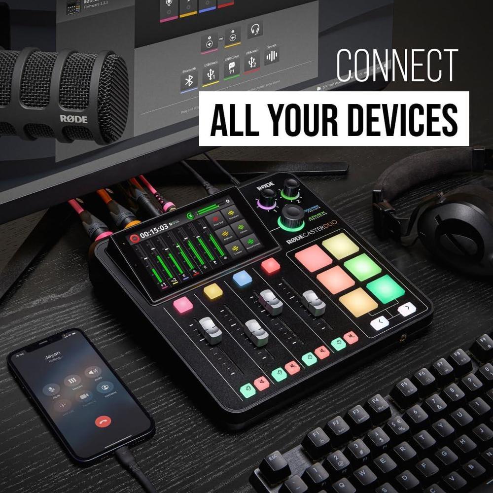 RØDECaster Duo de RØDE: Solución de producción todo en uno para podcasting, streaming, producción musical