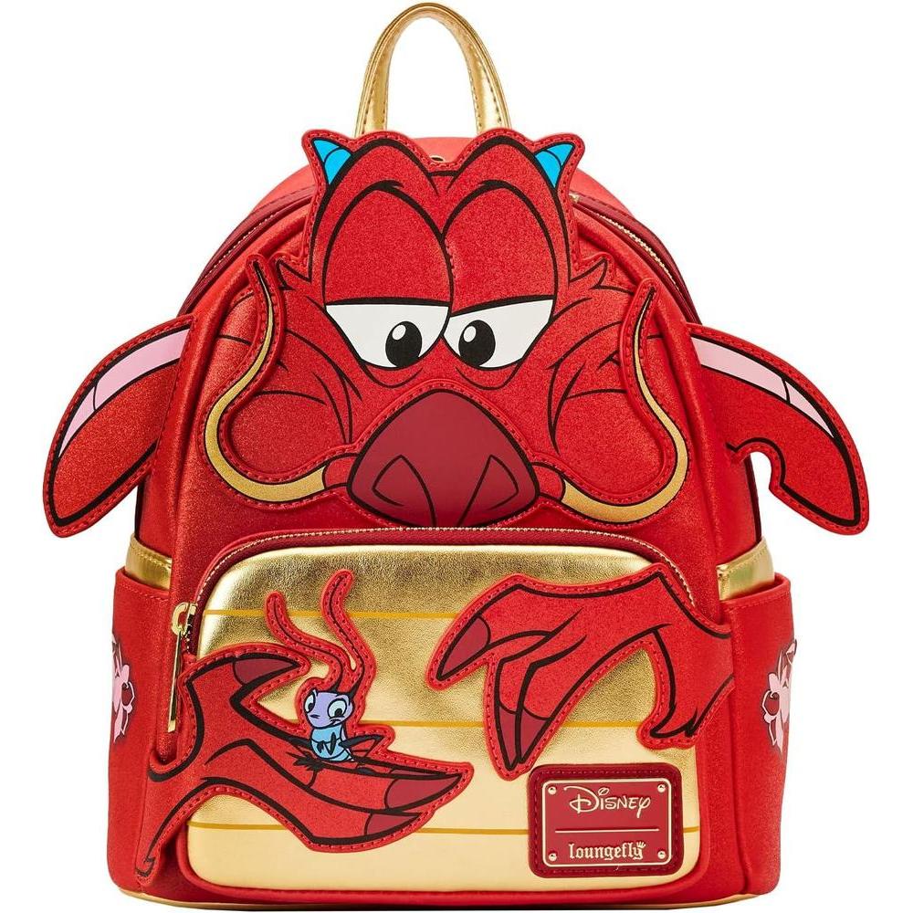 Loungefly Disney Mulan 25th Anniversary Mushu Glitter Cosplay Mini Backpack